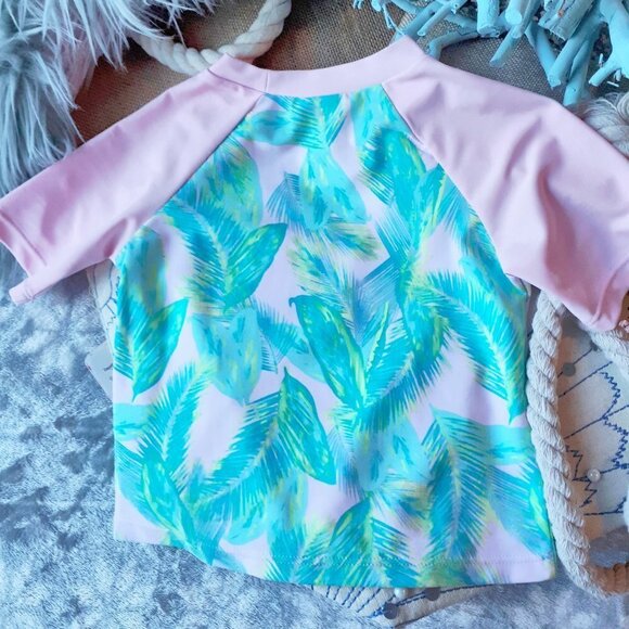 NWT Floatimini pink & blue 2 piece rashguard set - Picture 7 of 13